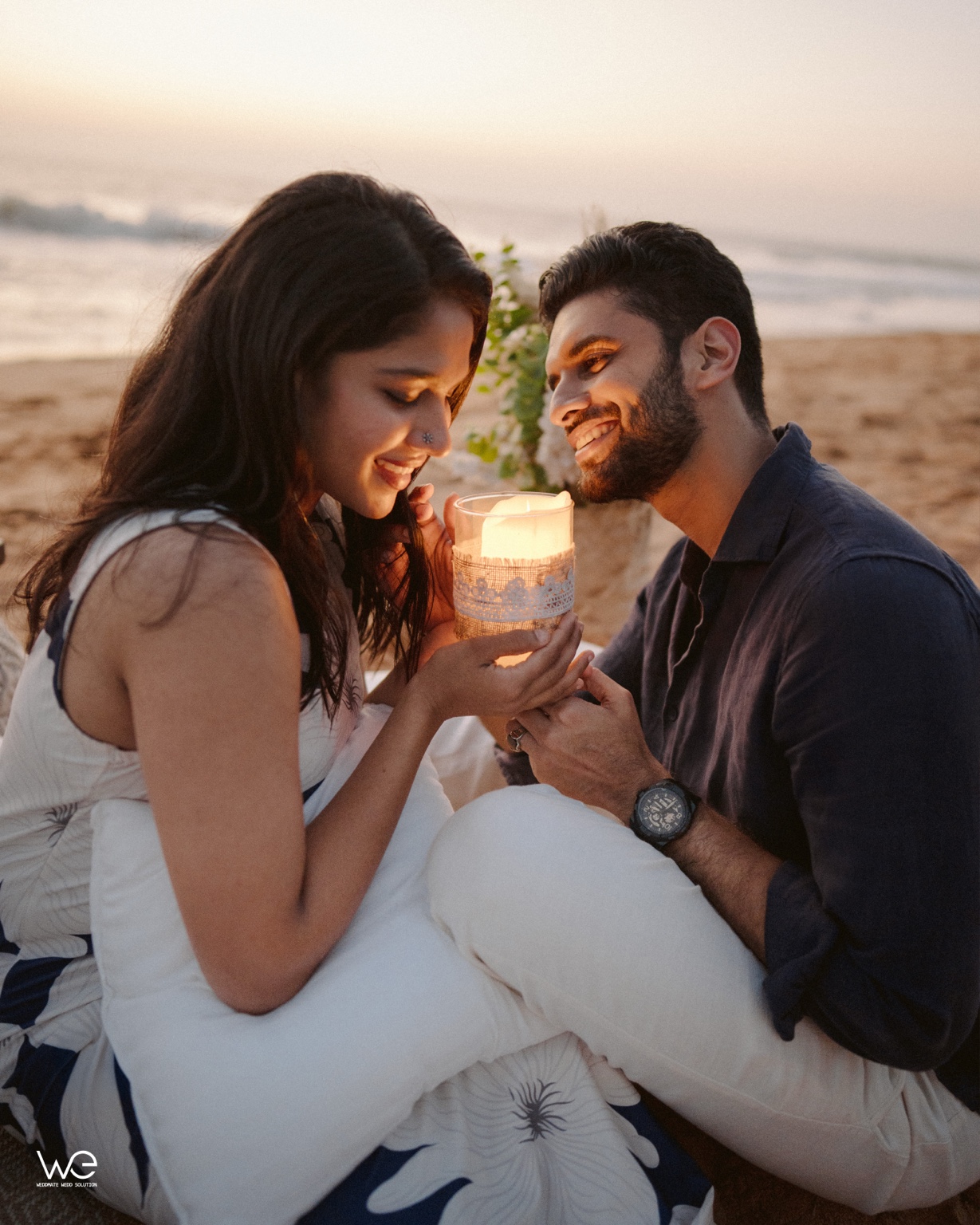 Nikhil and Angel by the sea